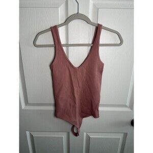 Free People Intimately Body Suit XS/S Pink Ribbed Tank Layer Boho Beach